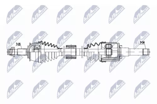 NTY NTY NPW-PL-151 NTY NPW-PL-151 Drive Shaft 