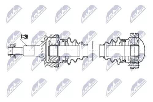 NTY NTY NPW-PS-010 NTY NPW-PS-010 Drive Shaft 
