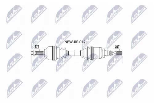 NTY NPW-RE-012 Drive Shaft