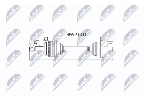 NTY NTY NPW-RE-033 NTY NPW-RE-033 Drive Shaft 