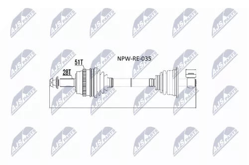 NTY NPW-RE-035 Drive Shaft