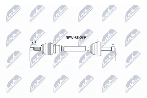NTY NPW-RE-039 Drive Shaft