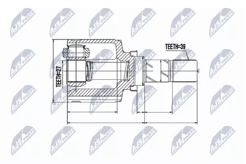 Front Left NTY Cv Joint & Boot Kit