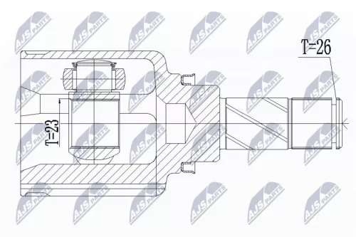 Inner NTY Cv Joint & Boot Kit