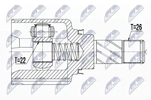Front Right NTY Cv Joint & Boot Kit