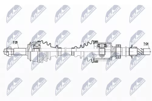 NTY NPW-RE-126 Drive Shaft