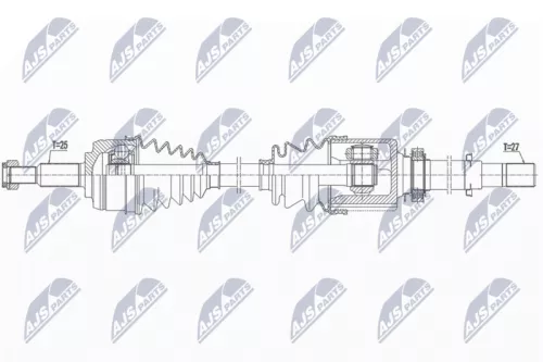 NTY NTY NPW-RE-163 NTY NPW-RE-163 Drive Shaft 