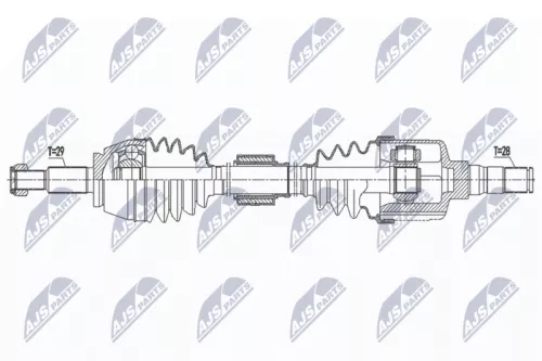NTY NTY NPW-RE-190 NTY NPW-RE-190 Drive Shaft 