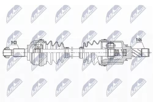 NTY NPW-RE-191 Drive Shaft