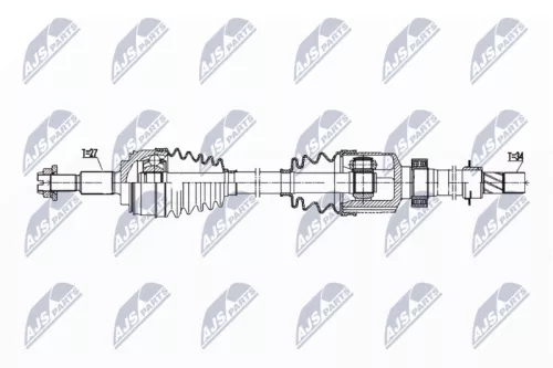 NTY NTY NPW-RE-203 NTY NPW-RE-203 Drive Shaft 