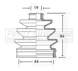 FIRST LINE FIRST LINE FCB2303  FIRST LINE Drive Shaft Cv Boot Kit 