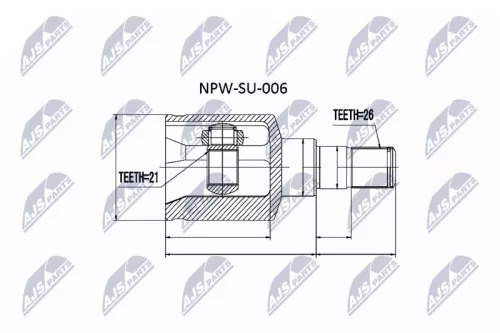 Inner NTY Cv Joint & Boot Kit