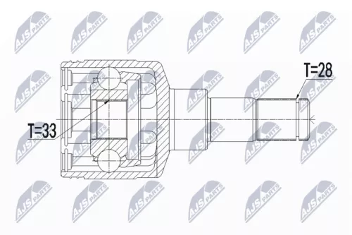 Inner NTY Cv Joint & Boot Kit