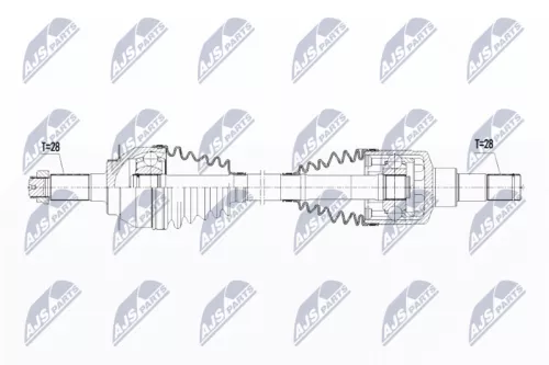 NTY NTY NPW-SU-019 NTY NPW-SU-019 Drive Shaft 