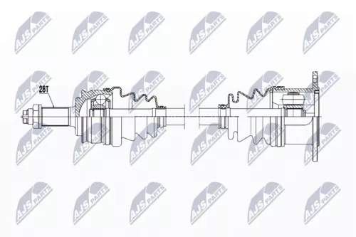 NTY NTY NPW-SU-021 NTY NPW-SU-021 Drive Shaft 