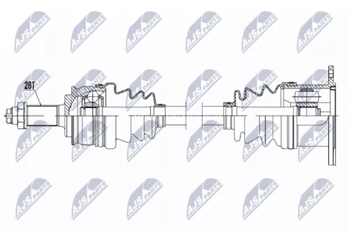 NTY NTY NPW-SU-023 NTY NPW-SU-023 Drive Shaft 
