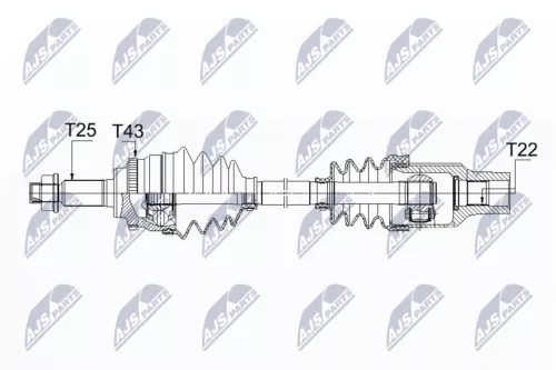 NTY NPW-SU-025 Drive Shaft