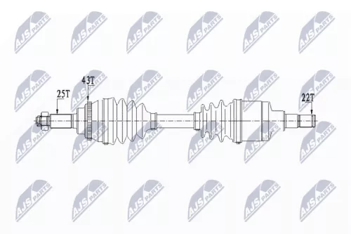 NTY NTY NPW-SU-029 NTY NPW-SU-029 Drive Shaft 