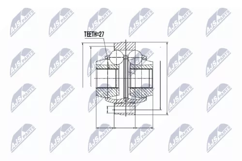NTY NTY NPW-TY-053 Front Right NTY Cv Joint & Boot Kit 