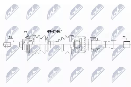 NTY NTY NPW-TY-077 NTY NPW-TY-077 Drive Shaft 