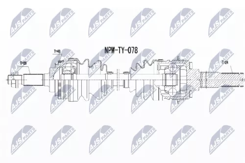 NTY NTY NPW-TY-078 NTY NPW-TY-078 Drive Shaft 