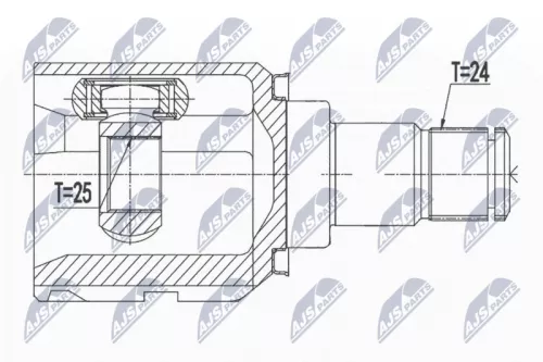 NTY NTY NPW-TY-156 Front Left NTY Cv Joint & Boot Kit 
