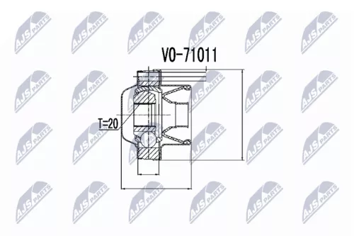 NTY NTY NPW-VV-006 Joint, propshaft 