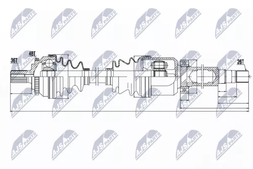 NTY NPW-VV-011 Drive Shaft
