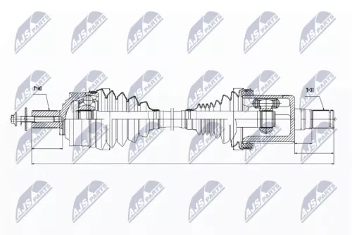 NTY NTY NPW-VV-021 NTY NPW-VV-021 Drive Shaft 