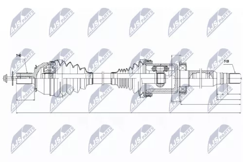 NTY NTY NPW-VV-026 NTY NPW-VV-026 Drive Shaft 