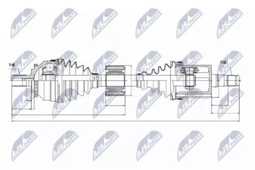 NTY NTY (NPW-VV-028) Front Left NTY Drive Shaft 