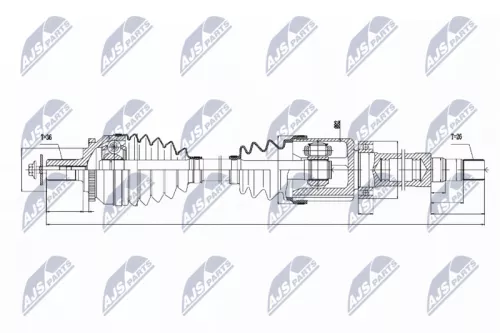 NTY NPW-VV-038 Drive Shaft