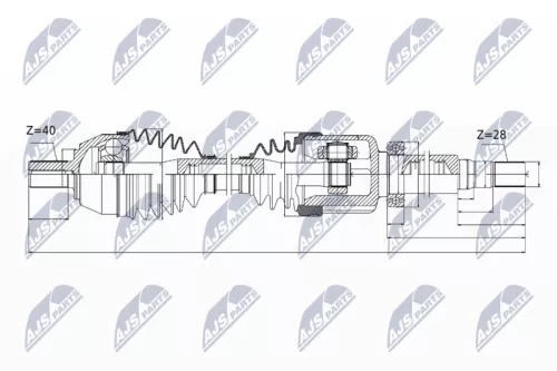 Front Right NTY Drive Shaft