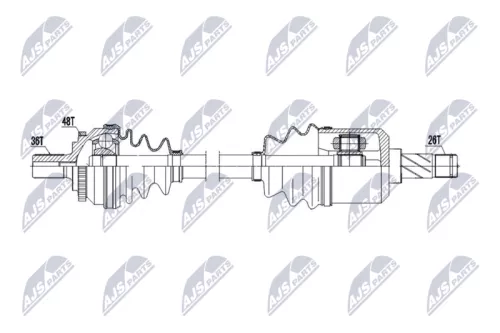 NTY NTY (NPW-VV-153) Front Left NTY Drive Shaft 