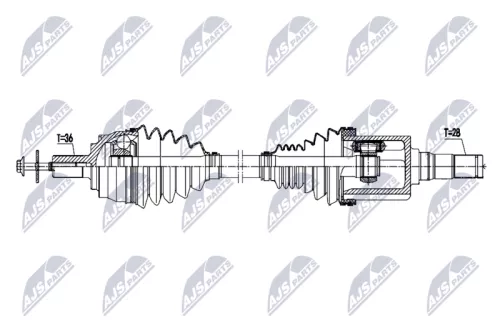 NTY NPW-VV-162 Drive Shaft