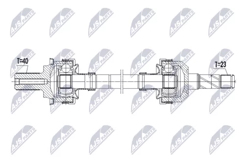 NTY NTY NPW-VV-168 NTY NPW-VV-168 Drive Shaft 