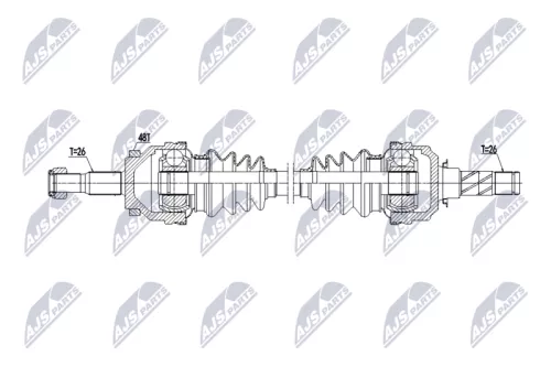 NTY NTY NPW-VV-173 NTY NPW-VV-173 Drive Shaft 