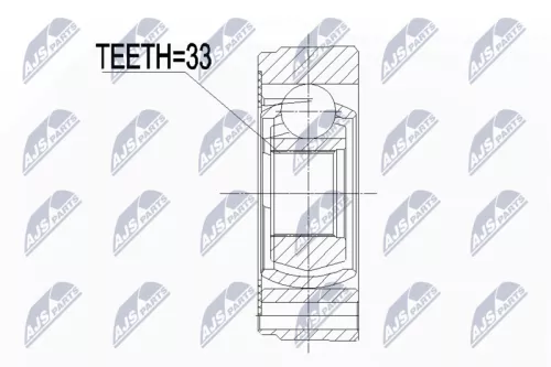 Inner NTY Cv Joint & Boot Kit