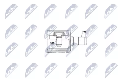 Front Left Inner NTY Cv Joint & Boot Kit