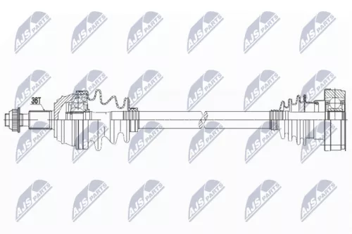 NTY NTY NPW-VW-097 NTY NPW-VW-097 Drive Shaft 