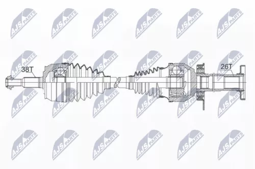 NTY NPW-VW-103 Drive Shaft