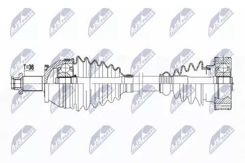 NTY NTY NPW-VW-123 NTY NPW-VW-123 Drive Shaft 