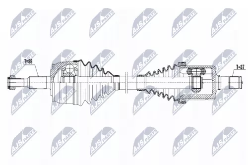 NTY NPW-VW-129 Drive Shaft