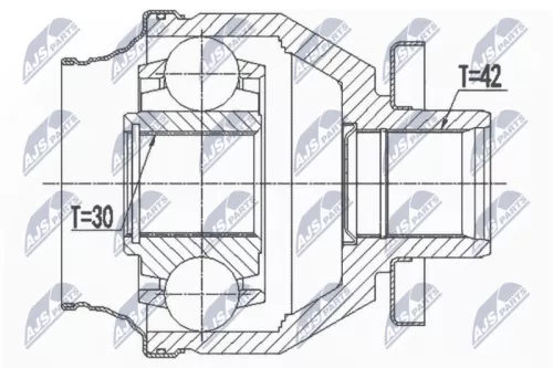 Front Left NTY Cv Joint & Boot Kit