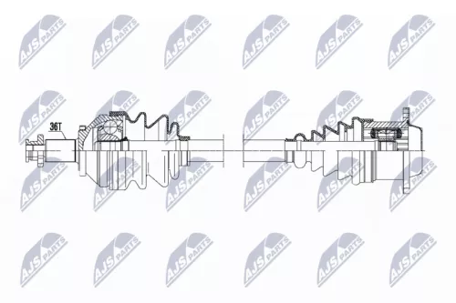 NTY NTY NPW-VW-145 NTY NPW-VW-145 Drive Shaft 