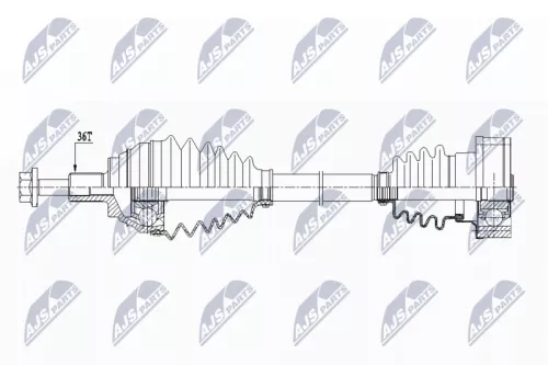 NTY NTY NPW-VW-151 NTY NPW-VW-151 Drive Shaft 