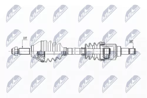 NTY NPW-VW-155 Drive Shaft