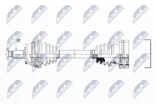 NTY NTY NPW-VW-159 NTY NPW-VW-159 Drive Shaft 