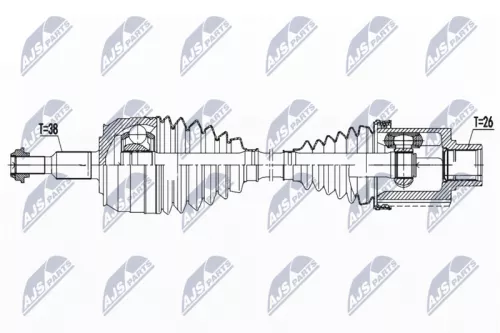 NTY NPW-VW-182 Drive Shaft