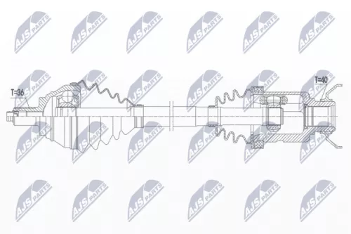 NTY NTY NPW-VW-183 NTY NPW-VW-183 Drive Shaft 